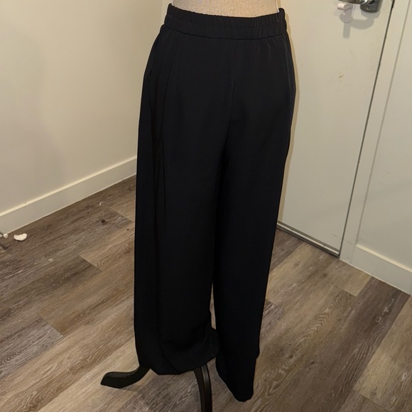 Black Chiffon Wide-Leg Trousers | Woman's Large | NWNT - Picture 3 of 5